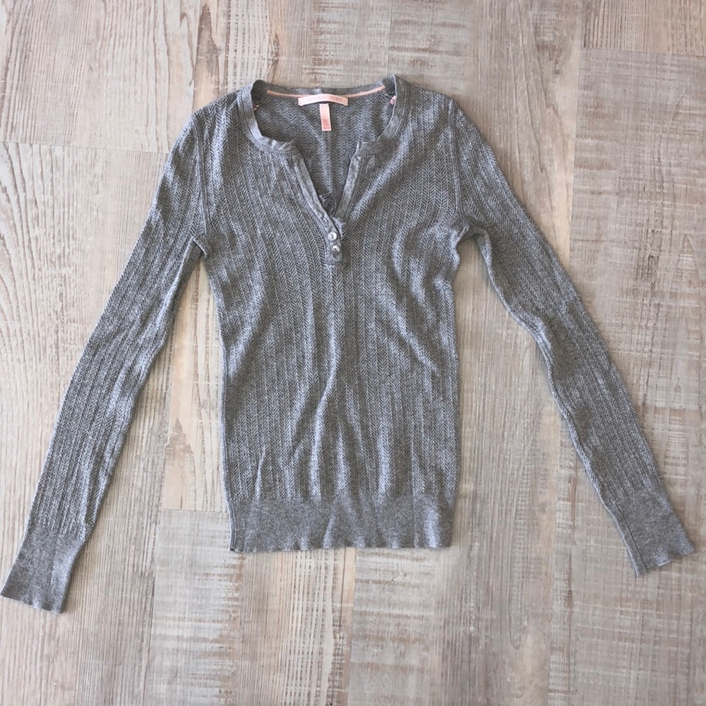 Victoria’s Secret grey woven long sleeve